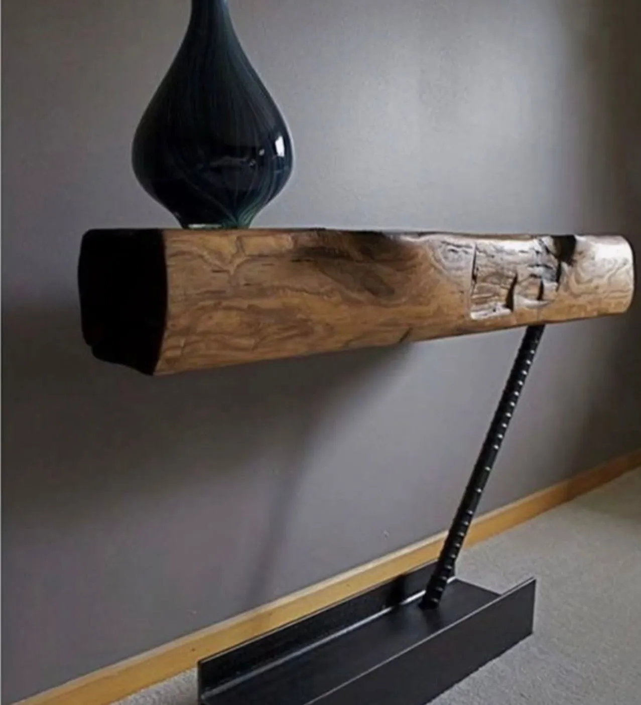 Mueble recibidor industrial moderno